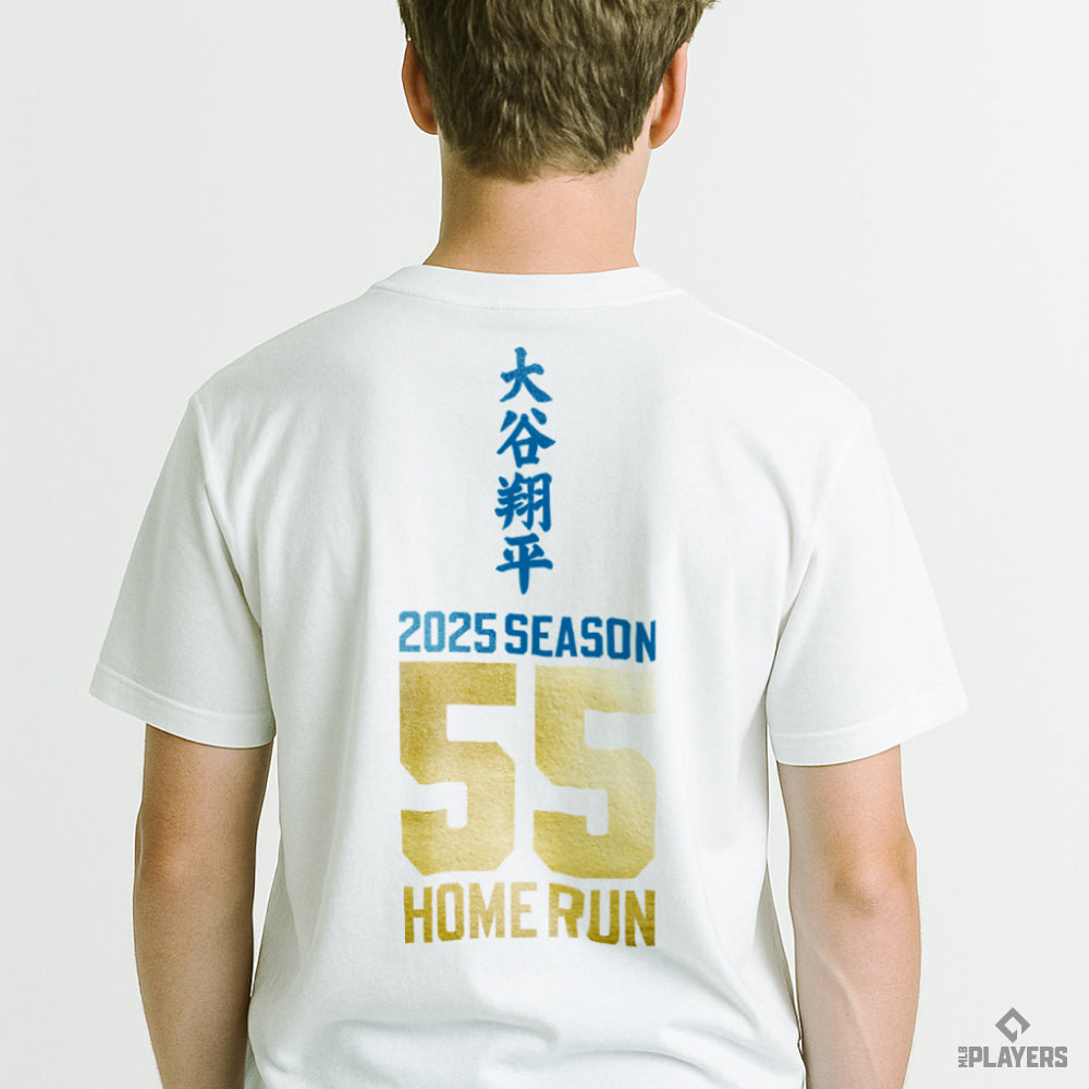 予約販売【大谷翔平】SHOHEI OHTANI 『55 HOME RUN』 Tシャツ ホワイト