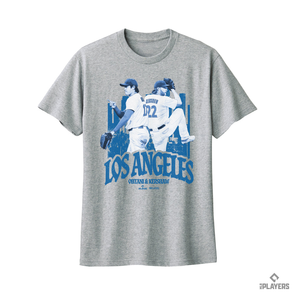 予約販売【大谷翔平/クレイトンカーショー】Shohei Ohtani Clayton Kershaw 『respect』 Tシャツ グレー