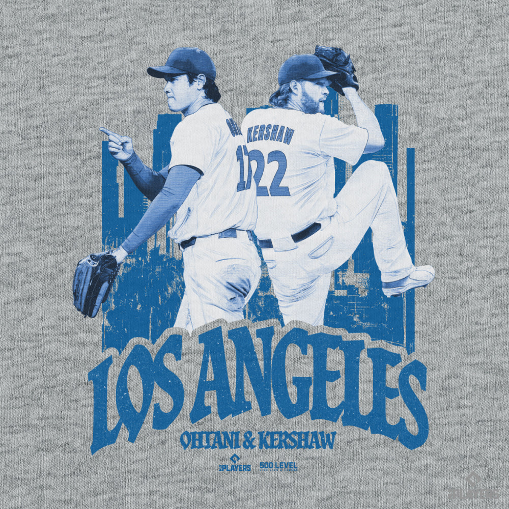 予約販売【大谷翔平/クレイトンカーショー】Shohei Ohtani Clayton Kershaw 『respect』 Tシャツ グレー