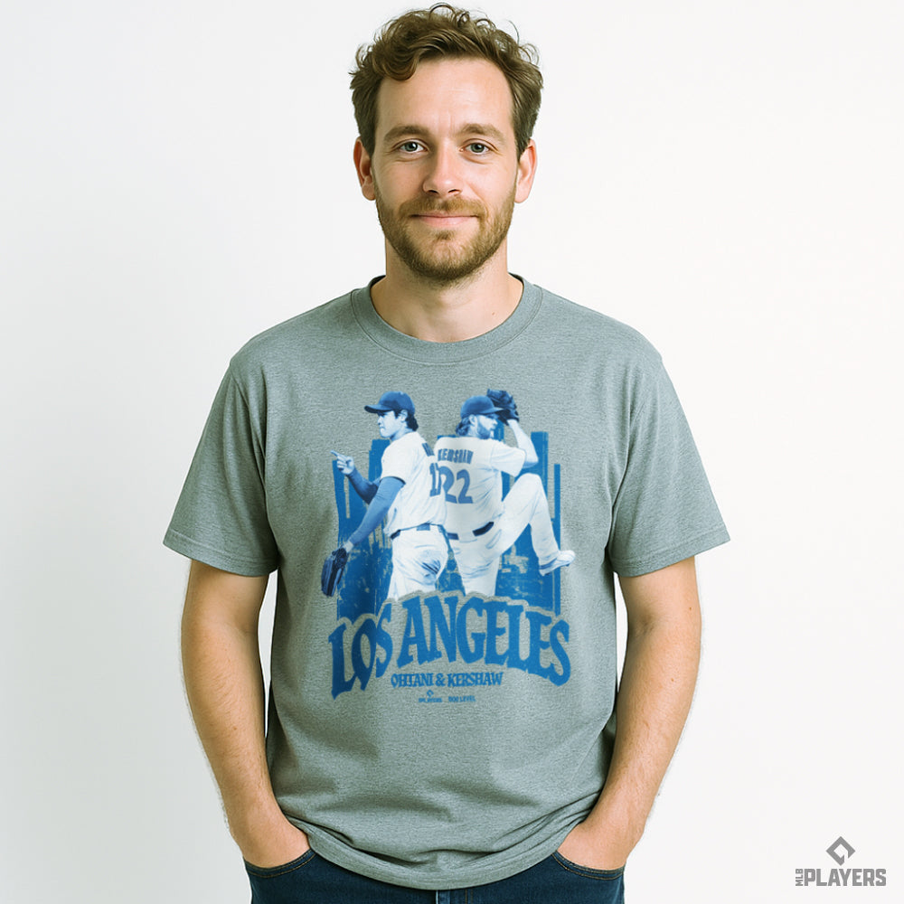 予約販売【大谷翔平/クレイトンカーショー】Shohei Ohtani Clayton Kershaw 『respect』 Tシャツ グレー