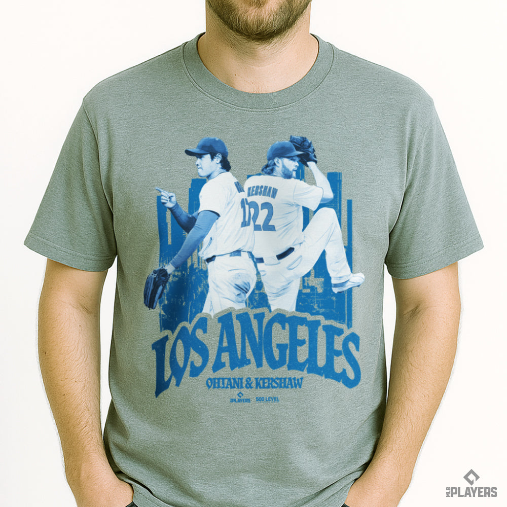 予約販売【大谷翔平/クレイトンカーショー】Shohei Ohtani Clayton Kershaw 『respect』 Tシャツ グレー