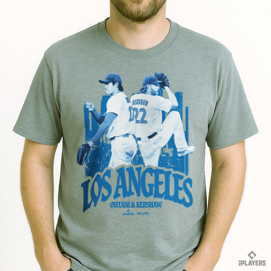 予約受付終了【大谷翔平/クレイトンカーショー】Shohei Ohtani Clayton Kershaw 『respect』 Tシャツ グレー