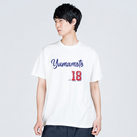 予約販売【山本由伸】YOSHINOBU YAMAMOTO 『Script』 500LEVEL Tシャツ ホワイト
