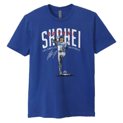 大谷翔平　Shohei Ohtani Los Angeles D Base Pose WHT　Tシャツ　S / M / L / XL