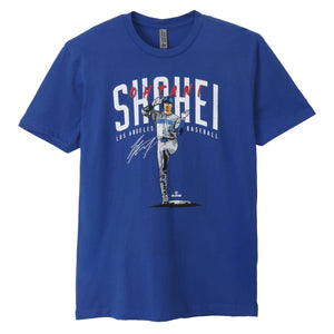 大谷翔平　Shohei Ohtani Los Angeles D Base Pose WHT　Tシャツ　S / M / L / XL