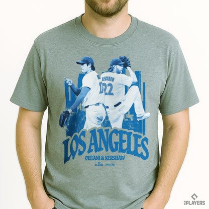 予約販売【大谷翔平/クレイトンカーショー】Shohei Ohtani　Clayton Kershaw   『respect』 Tシャツ グレー