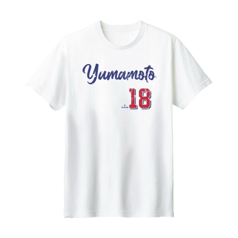 予約販売【山本由伸】YOSHINOBU YAMAMOTO 『Script』 500LEVEL Tシャツ　ホワイト