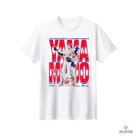 予約販売【山本由伸】YOSHINOBU YAMAMOTO 『YAMA MOJO』　Tシャツ  500LEVEL  ホワイト