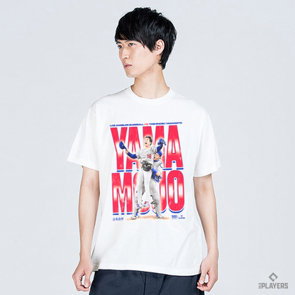 予約販売【山本由伸】YOSHINOBU YAMAMOTO 『YAMA MOJO』　Tシャツ  500LEVEL  ホワイト