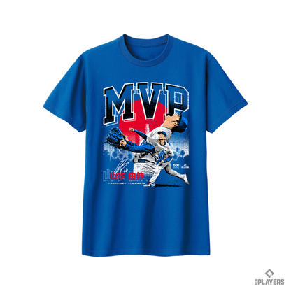 予約販売【山本由伸】YOSHINOBU YAMAMOTO 『2025 Championship MVP』Tシャツ   500LEVEL  ロイヤルブルー