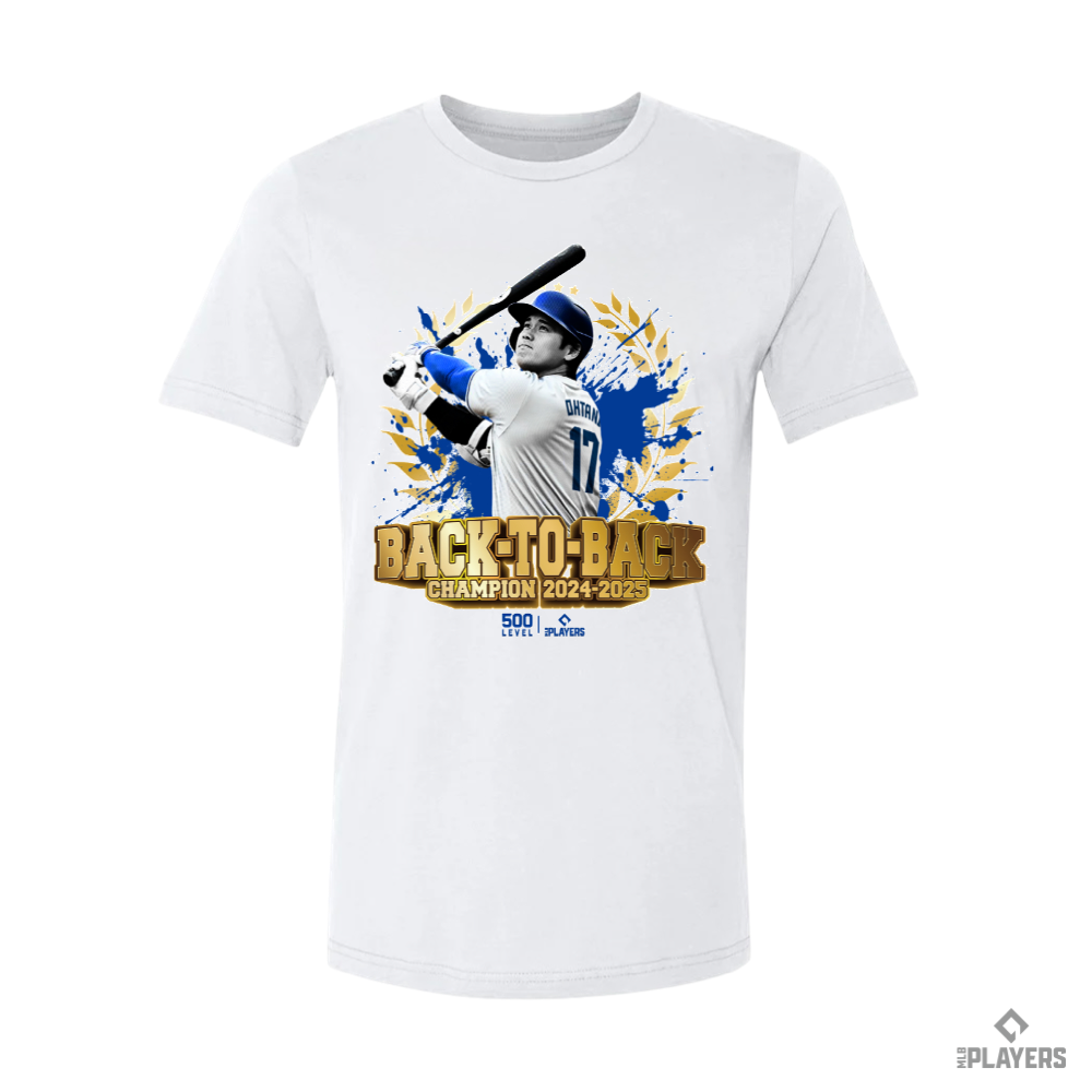 予約受付受付終了【大谷翔平】SHOHEI OHTANI『BACK TO BACK 2024-2025 CHAMPION』　Tシャツ　500LEVEL 　ホワイト