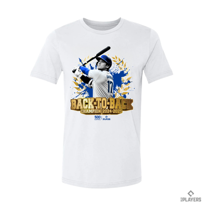 予約受付受付終了【大谷翔平】SHOHEI OHTANI『BACK TO BACK 2024-2025 CHAMPION』　Tシャツ　500LEVEL 　ホワイト
